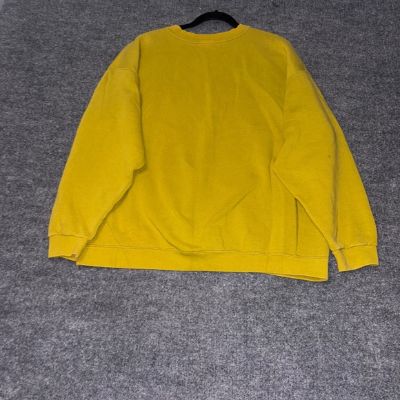 Vintage Nike Sweatshirt Mens XL Yellow Pullover Crewneck Fleece Swoosh USA 90s - Picture 2 of 15